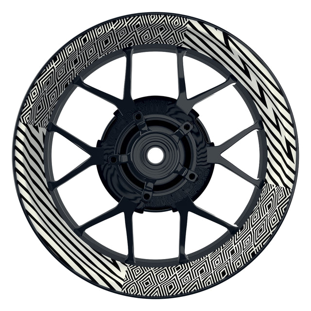 Felgenaufkleber Trouble schwarz Wheelsticker Premium weiss