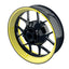 Felgenaufkleber Trouble weiss Wheelsticker Premium gelb