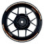 Felgenaufkleber Cafe Racer Clean Wheelsticker Premium geteilt orange