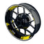 Felgenaufkleber Cafe Racer Dots Wheelsticker Premium geteilt gelb