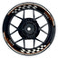 Felgenaufkleber Cafe Racer Grid Wheelsticker Premium geteilt orange
