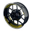 Felgenaufkleber Cafe Racer Hexagon Wheelsticker Premium geteilt gelb