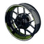 Felgenaufkleber Cafe Racer Hexagon Wheelsticker Premium geteilt grün