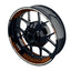 Felgenaufkleber Cafe Racer Hexagon Wheelsticker Premium geteilt orange
