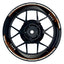 Felgenaufkleber Cafe Racer SAW Wheelsticker Premium geteilt orange