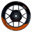 Felgenaufkleber Cafe Racer halb halb Wheelsticker Premium geteilt orange