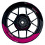 Felgenaufkleber Cafe Racer halb halb Wheelsticker Premium geteilt pink