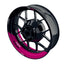 Felgenaufkleber Cafe Racer halb halb Wheelsticker Premium geteilt pink