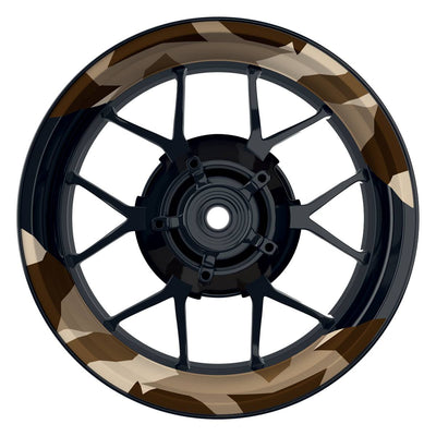 Felgenaufkleber Camouflage Eckig Desert Wheelsticker Premium geteilt keine