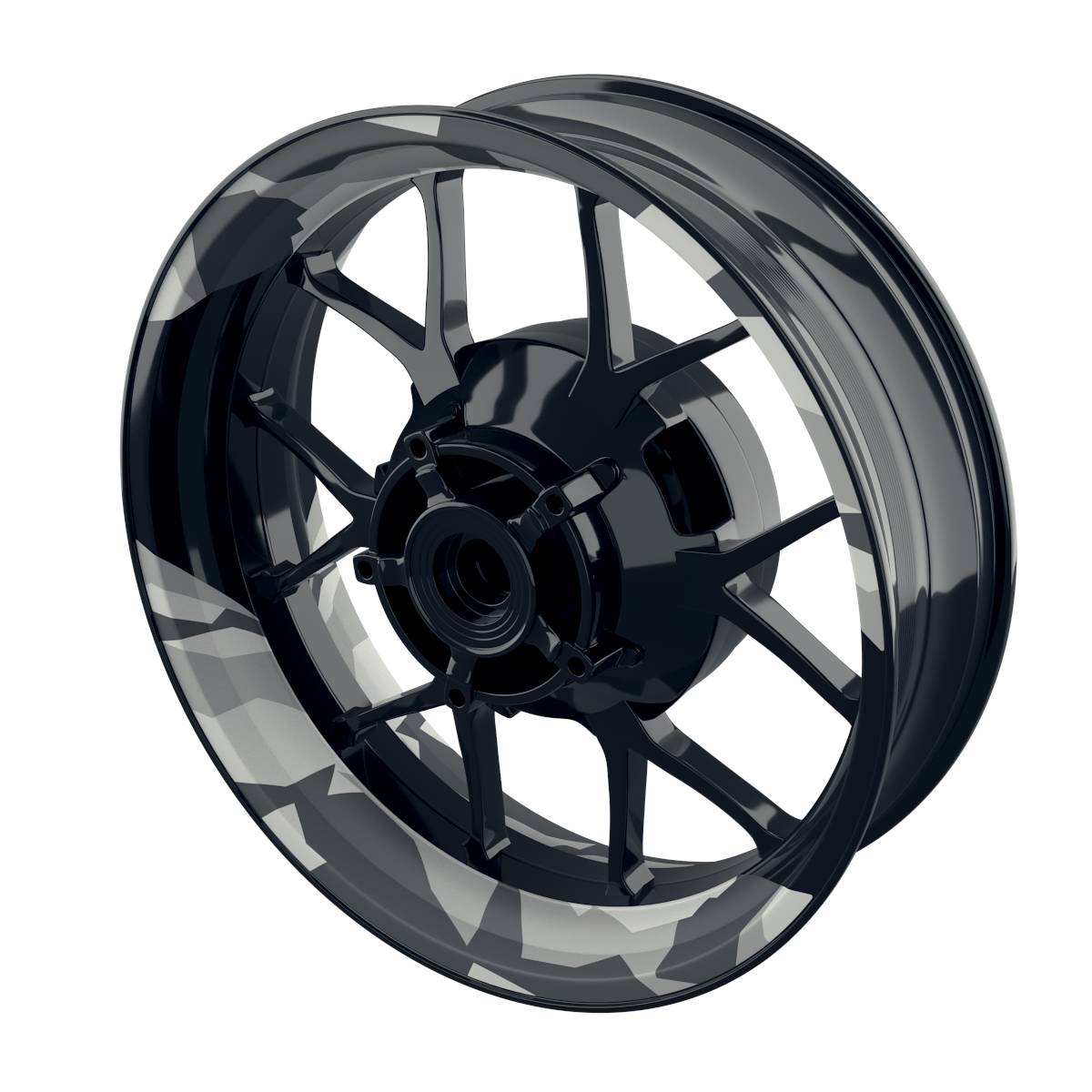 Felgenaufkleber Camouflage Eckig Snow Wheelsticker Premium geteilt keine