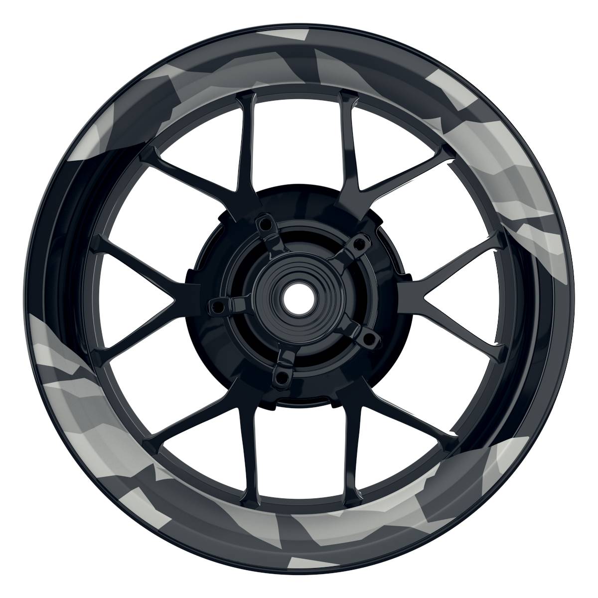 Felgenaufkleber Camouflage Eckig Snow Wheelsticker Premium geteilt keine