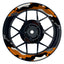 Felgenaufkleber Camouflage rund Premium geteilt orange