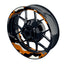 Felgenaufkleber Camouflage rund Premium geteilt orange