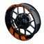 Felgenaufkleber Chainsaw schwarz Wheelsticker Premium geteilt orange