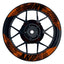 Felgenaufkleber Dontquit weiss Wheelsticker Premium geteilt orange