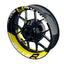 Suzuki GSXR 600 Felgenaufkleber GIXXER 600 halb halb V2 Wheelsticker Premium geteilt gelb