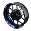 Suzuki GSXR 750 Felgenaufkleber GIXXER 750 halb halb V2 Wheelsticker Premium geteilt blau