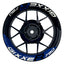Suzuki GSXR 750 Felgenaufkleber GIXXER 750 halb halb V2 Wheelsticker Premium geteilt blau