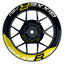 Suzuki GSXR 750 Felgenaufkleber GIXXER 750 halb halb V2 Wheelsticker Premium geteilt gelb