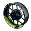 Suzuki GSXR 750 Felgenaufkleber GIXXER 750 halb halb V2 Wheelsticker Premium geteilt grün