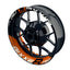 Suzuki GSXR 750 Felgenaufkleber GIXXER 750 halb halb V2 Wheelsticker Premium geteilt orange