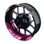 Suzuki GSXR 750 Felgenaufkleber GIXXER 750 halb halb V2 Wheelsticker Premium geteilt pink