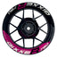 Suzuki GSXR 750 Felgenaufkleber GIXXER 750 halb halb V2 Wheelsticker Premium geteilt pink