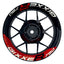 Suzuki GSXR 750 Felgenaufkleber GIXXER 750 halb halb V2 Wheelsticker Premium geteilt rot