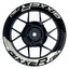 Suzuki GSXR 750 Felgenaufkleber GIXXER 750 halb halb V2 Wheelsticker Premium geteilt weiss