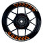 Felgenaufkleber GRID schwarz Wheelsticker Premium geteilt orange