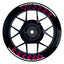 Felgenaufkleber GRID schwarz Wheelsticker Premium geteilt pink