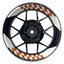 Felgenaufkleber GRID weiss Wheelsticker Premium geteilt orange