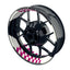 Felgenaufkleber GRID weiss Wheelsticker Premium geteilt pink