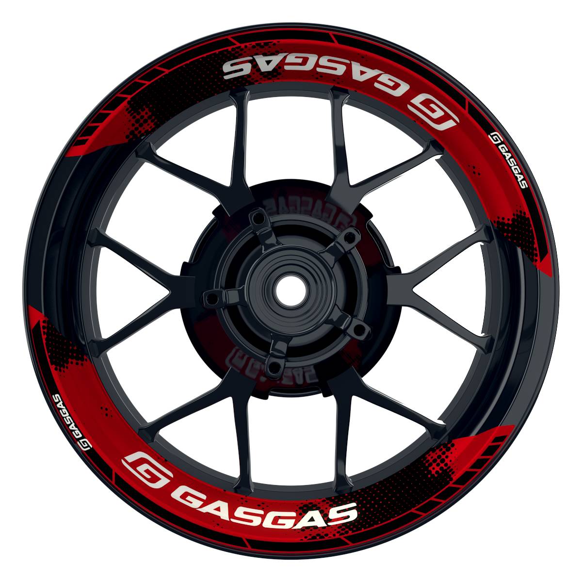 Motorrad Felgenaufkleber Half Spin - GASGAS Dots