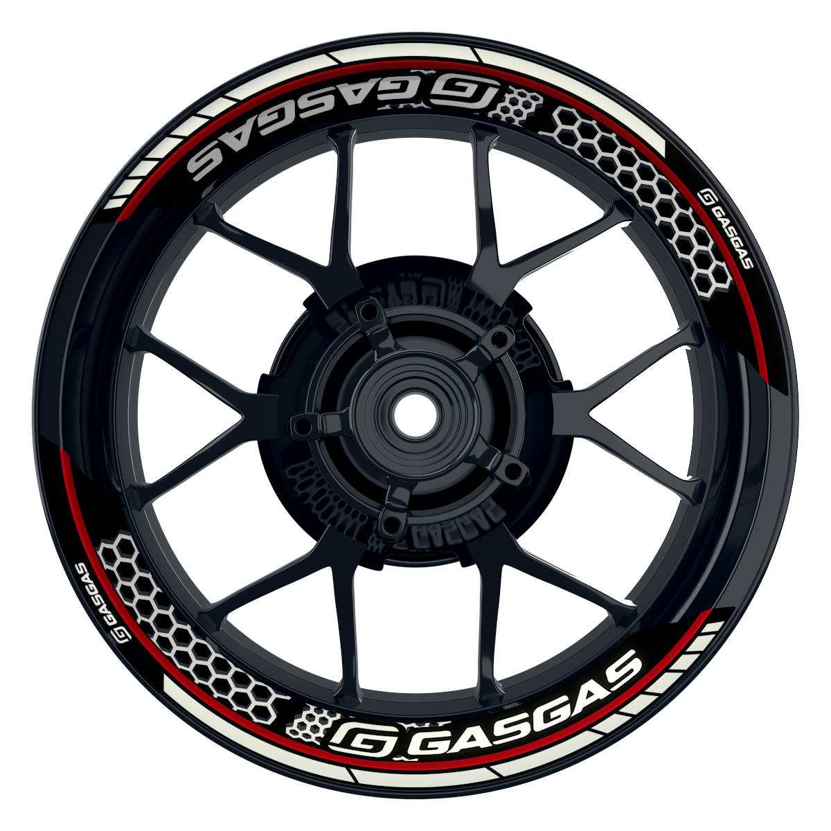 GASGAS Felgenaufkleber geteilt Hexagon