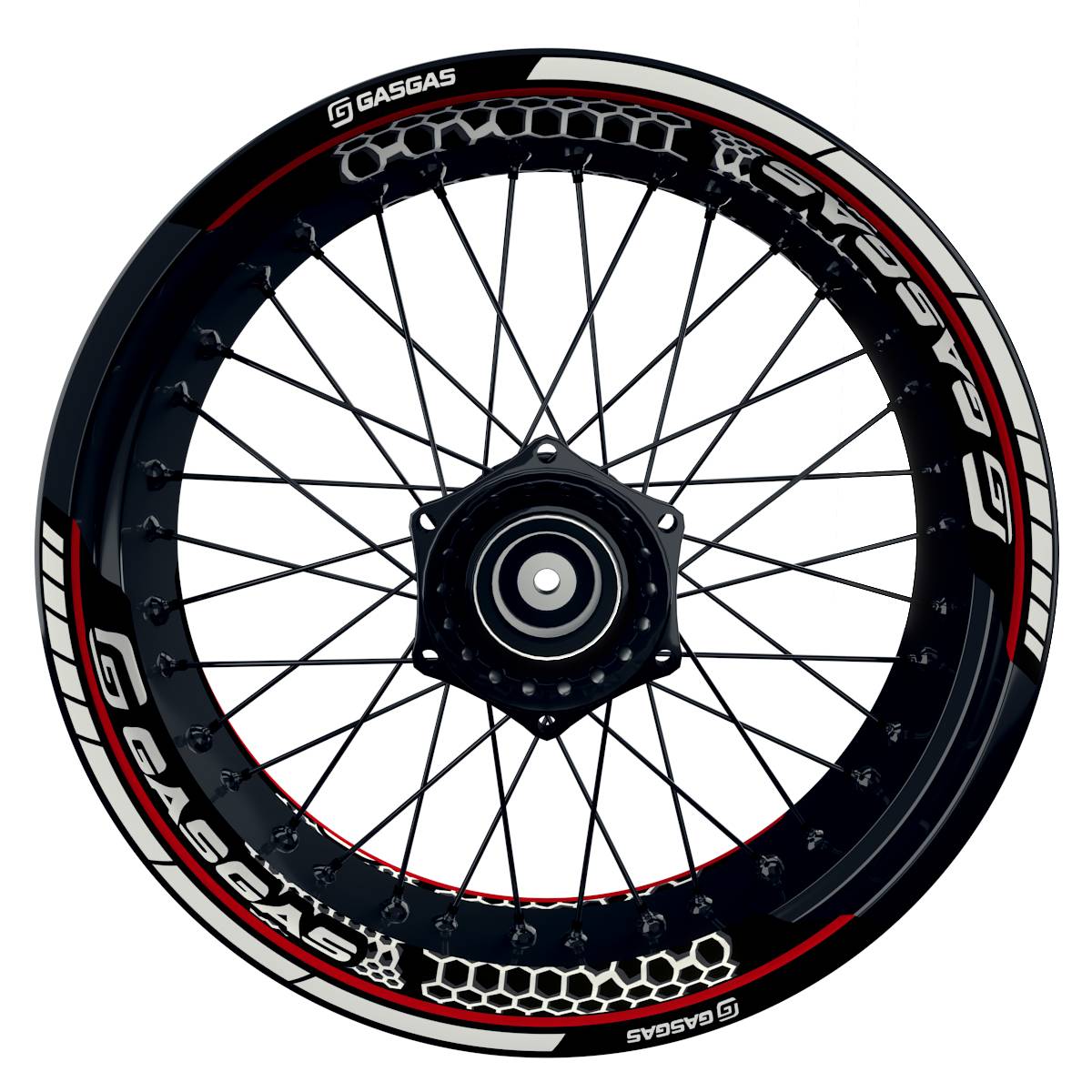 GASGAS Felgenaufkleber geteilt Hexagon