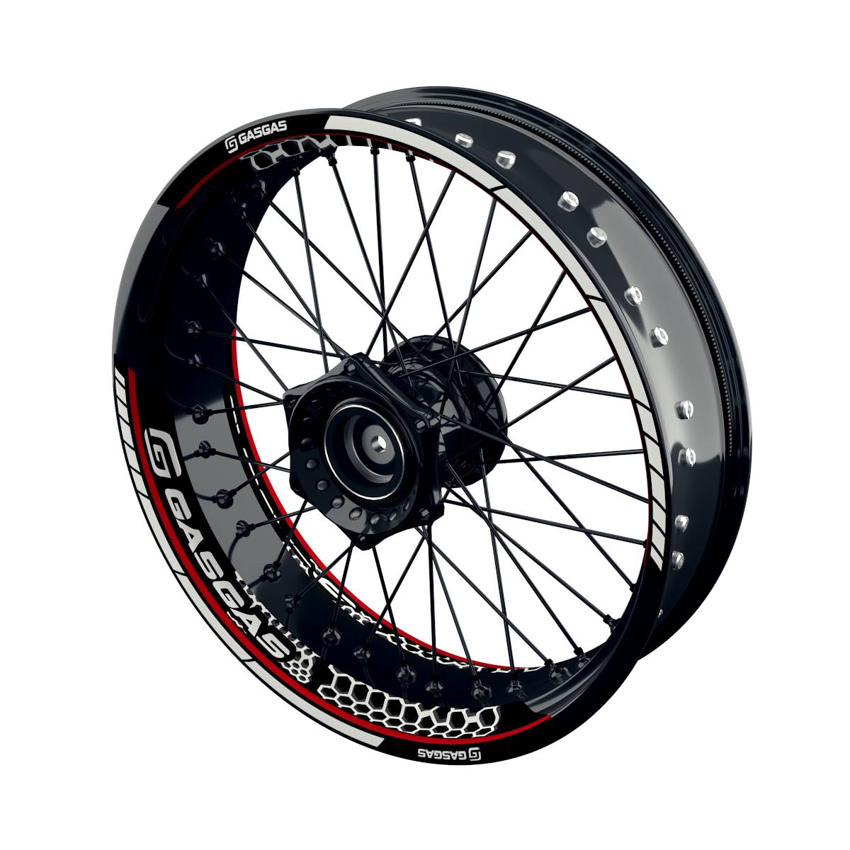 GASGAS Felgenaufkleber geteilt Hexagon