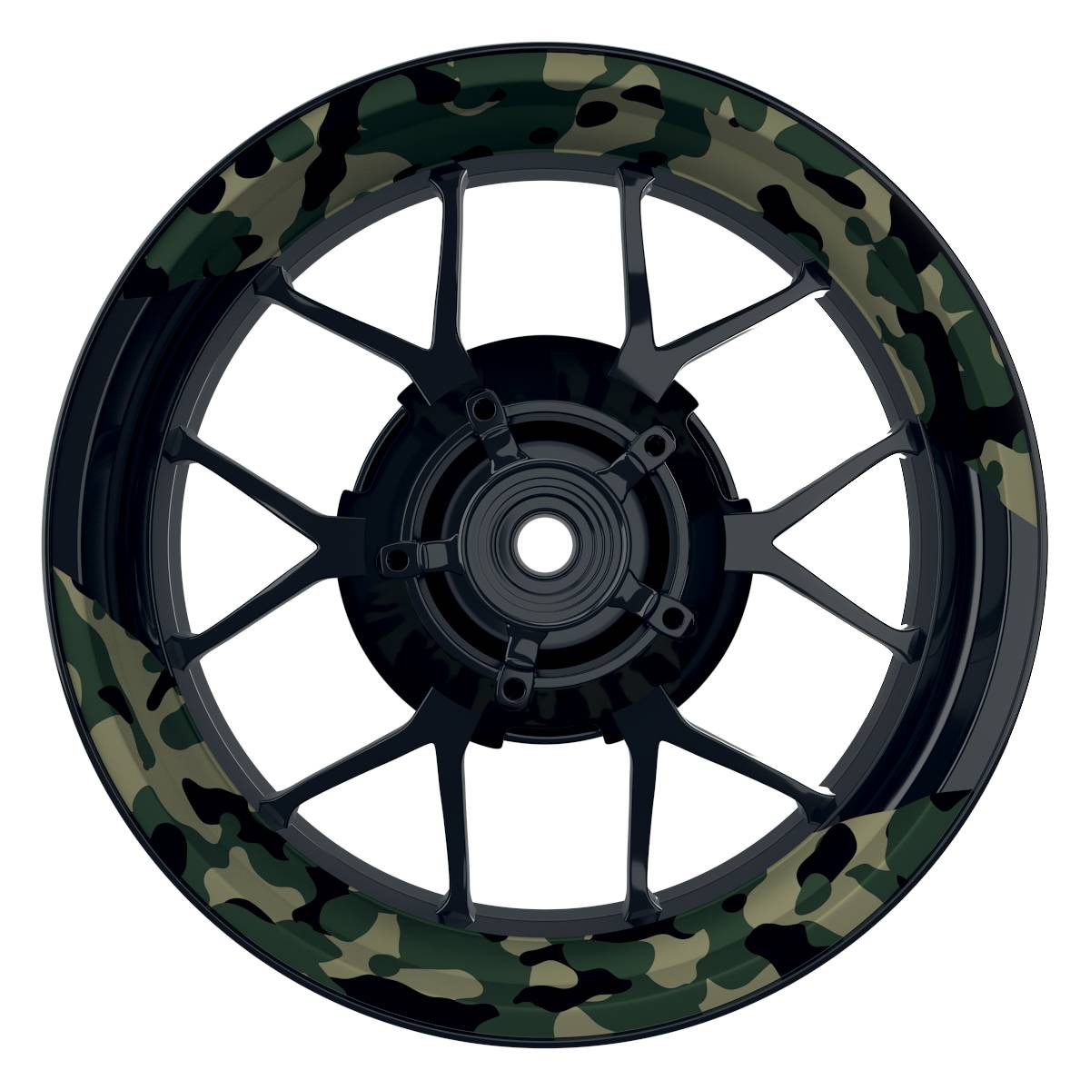 Felgenaufkleber German Camouflage 3 Wheelsticker Premium geteilt keine