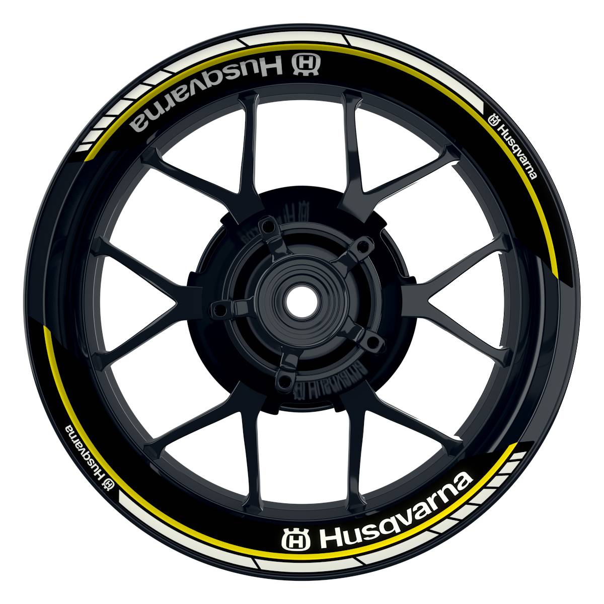 Husqvarna Felgenaufkleber geteilt Clean
