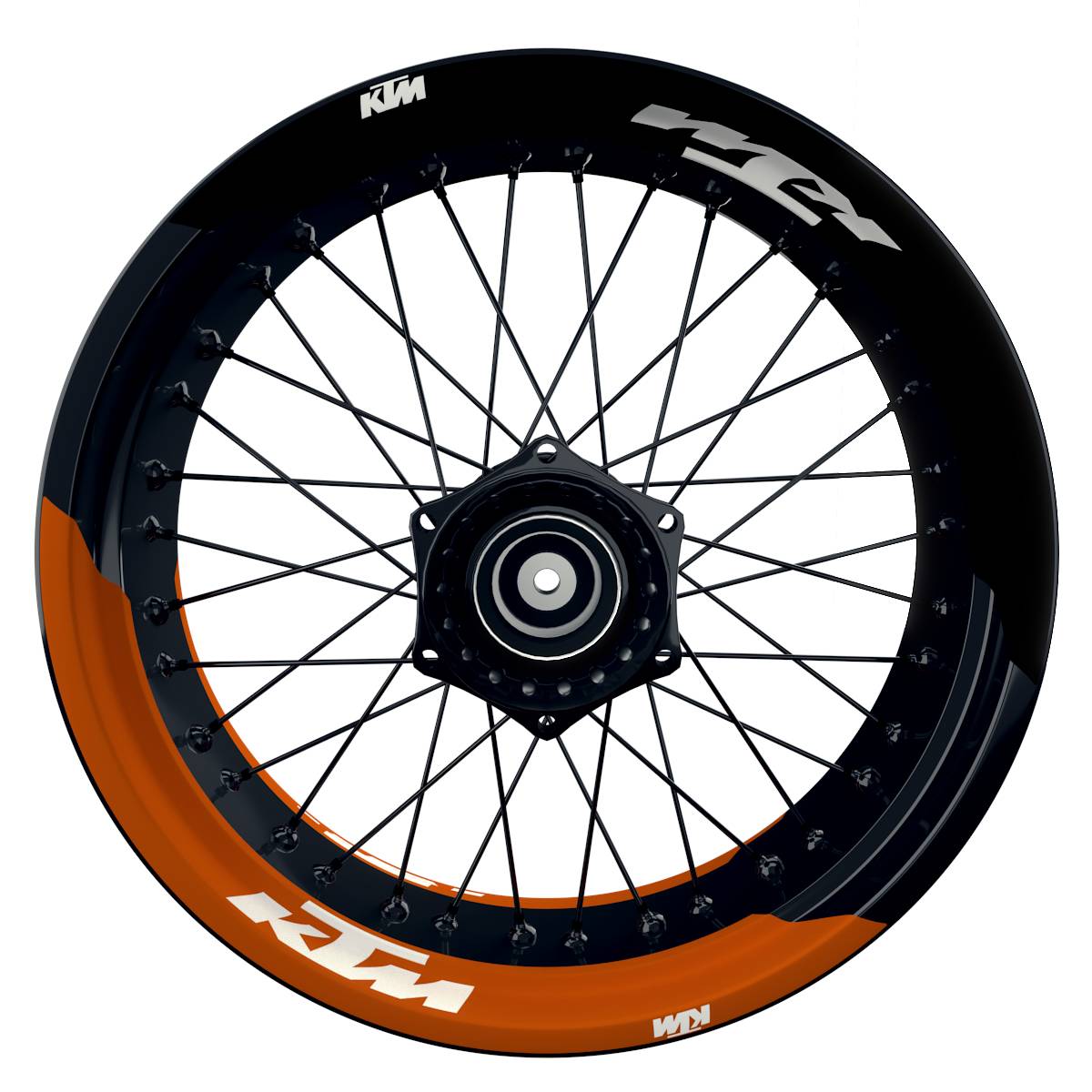 Felgenaufkleber KTM geteilt Fifty Fifty V1 orange