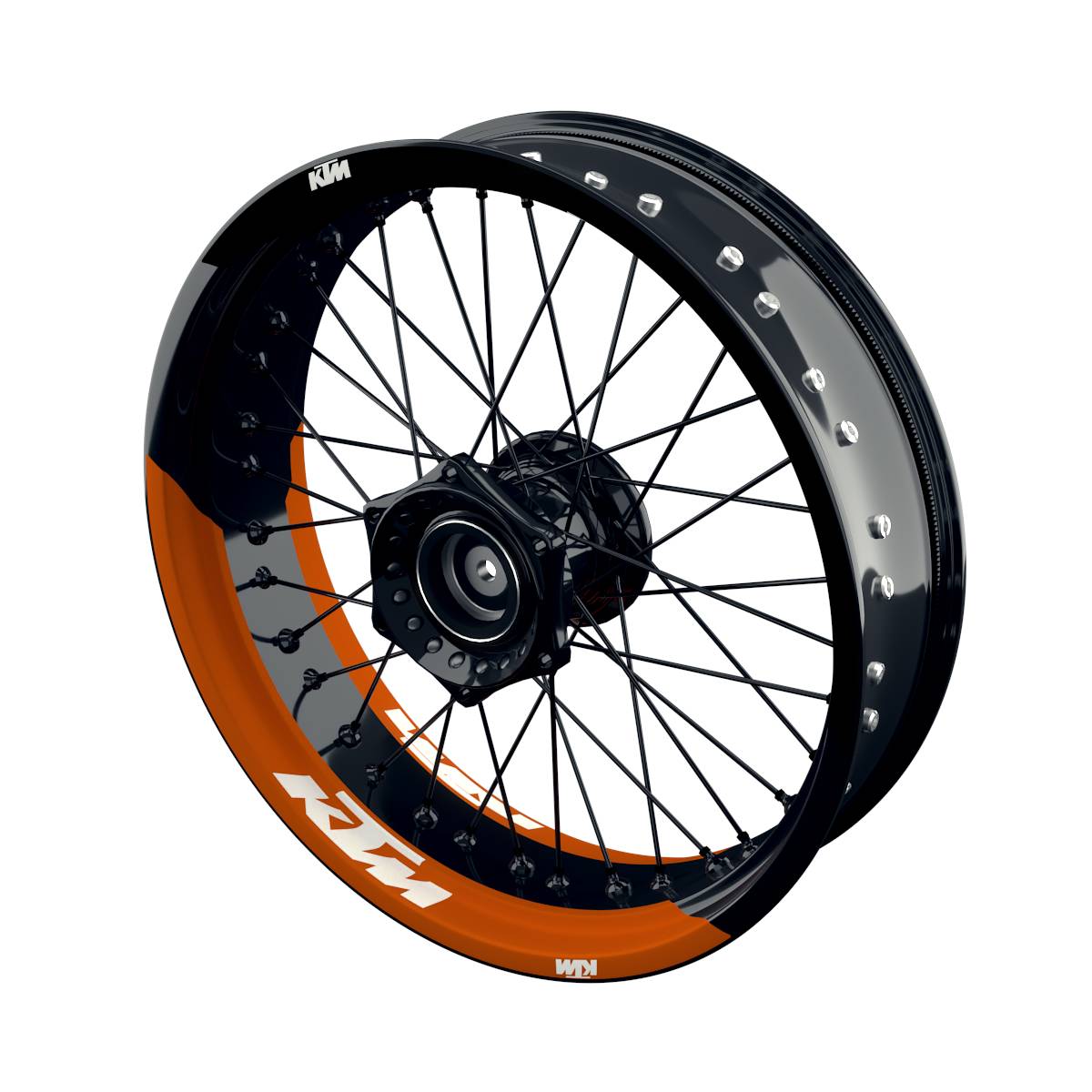 Felgenaufkleber KTM geteilt Fifty Fifty V1 orange
