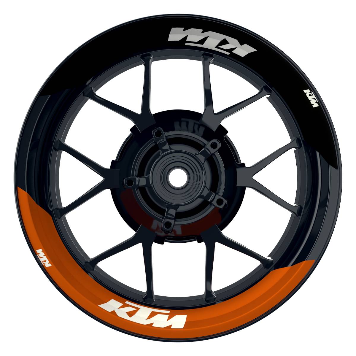 Felgenaufkleber KTM geteilt Fifty Fifty V1 orange