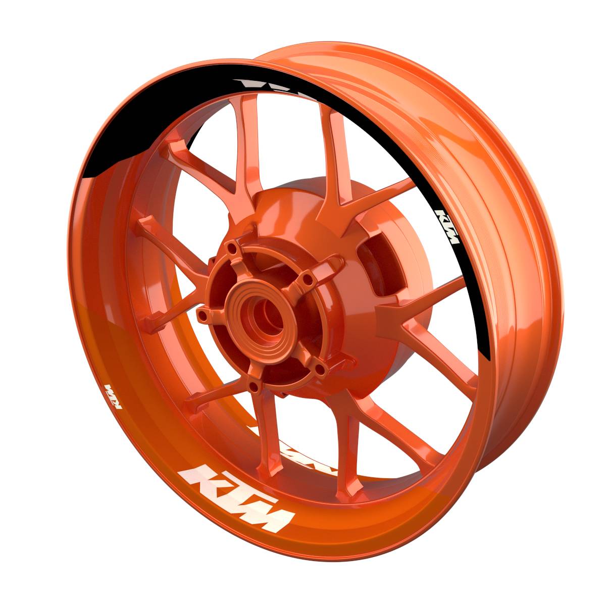 Felgenaufkleber KTM geteilt Fifty Fifty V1 orange