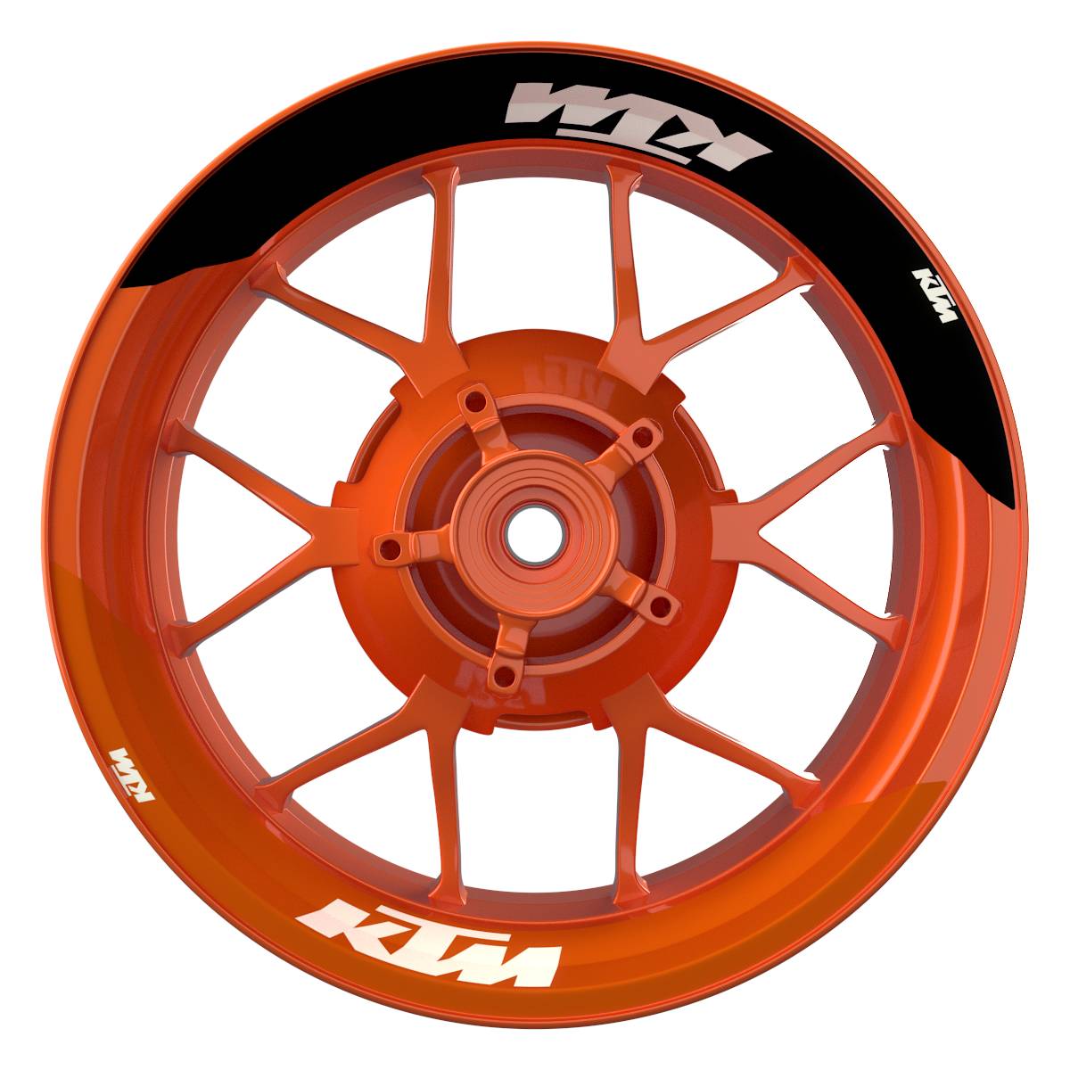 Felgenaufkleber KTM geteilt Fifty Fifty V1 orange