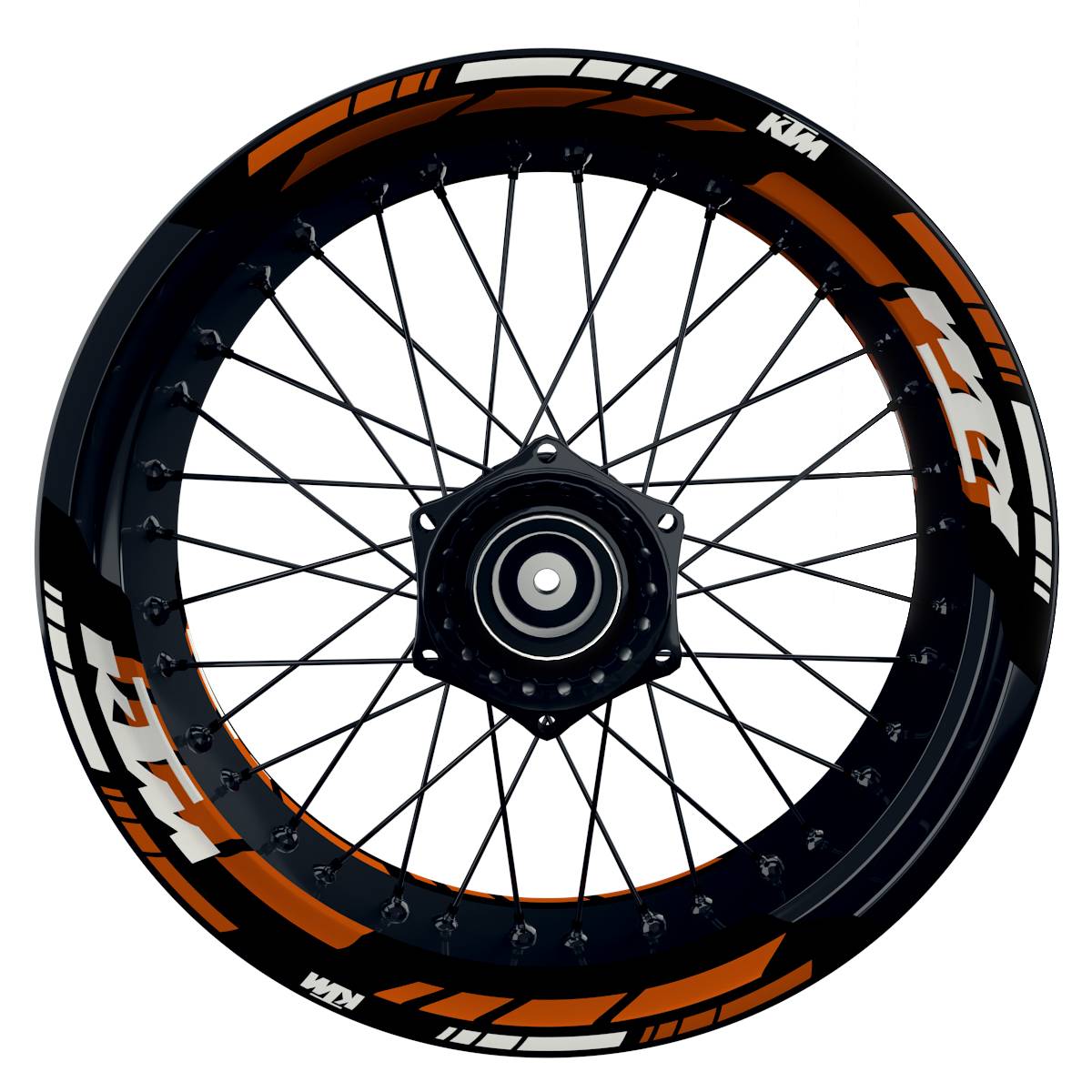 Motorrad Felgenaufkleber Half Spin - KTM GRID2 V1