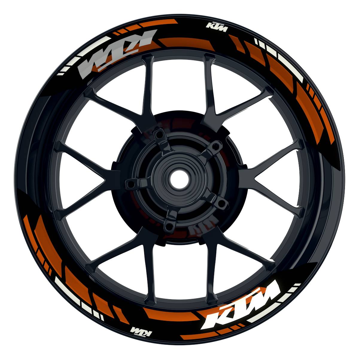 Motorrad Felgenaufkleber Half Spin - KTM GRID2 V1