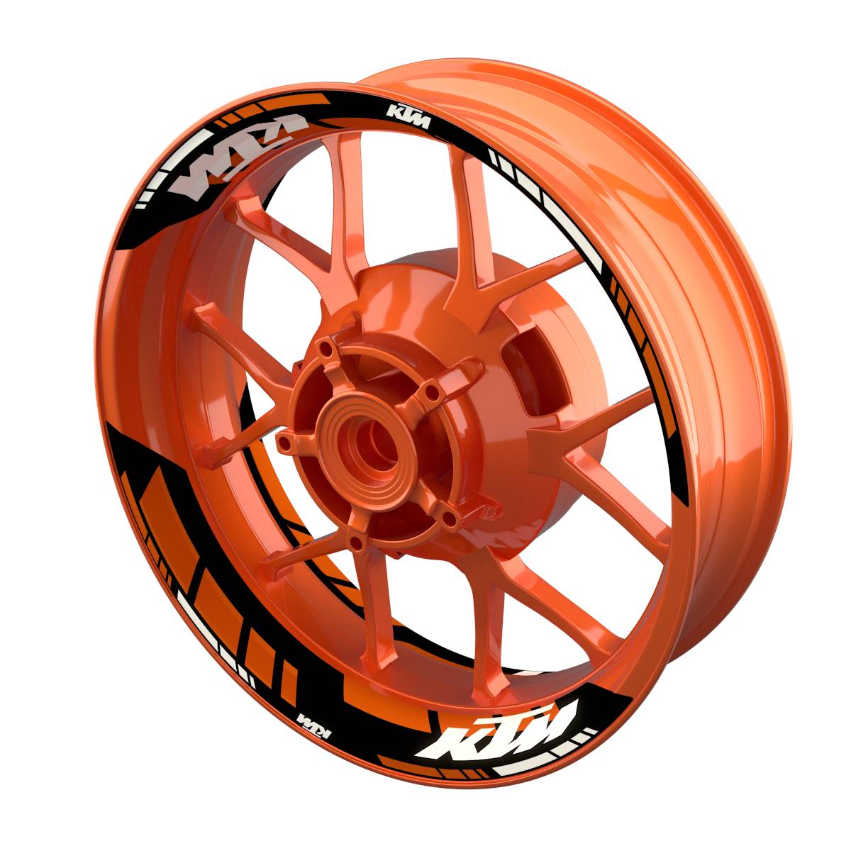 Motorrad Felgenaufkleber Half Spin - KTM GRID2 V1