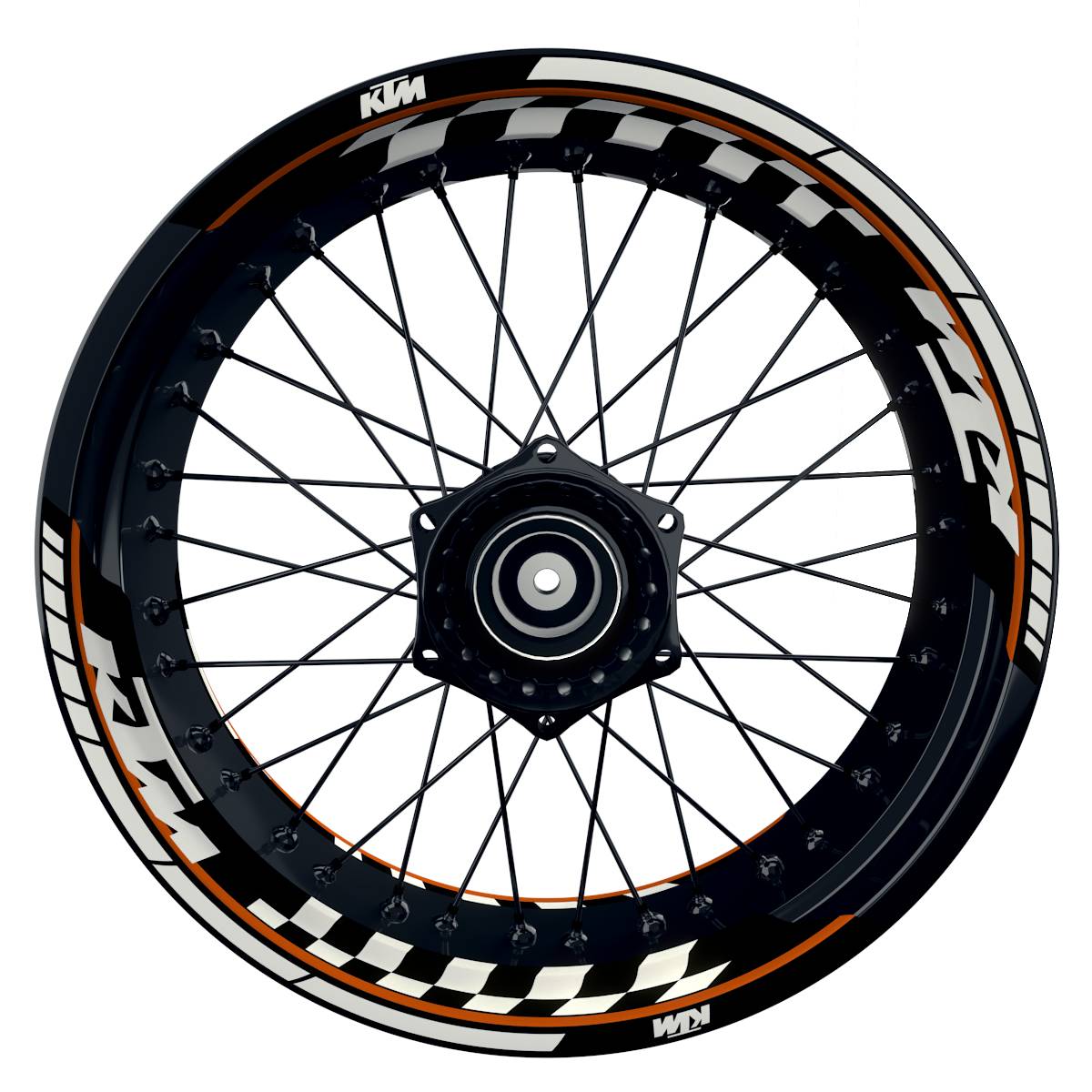 Motorrad Felgenaufkleber Half Spin - KTM GRID