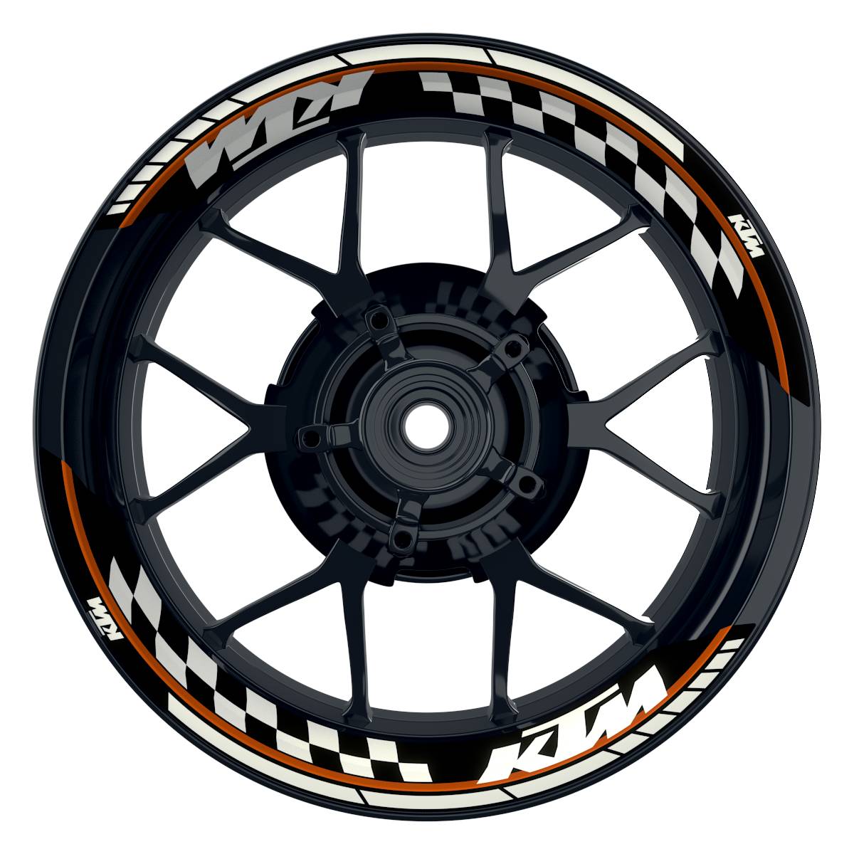 Motorrad Felgenaufkleber Half Spin - KTM GRID