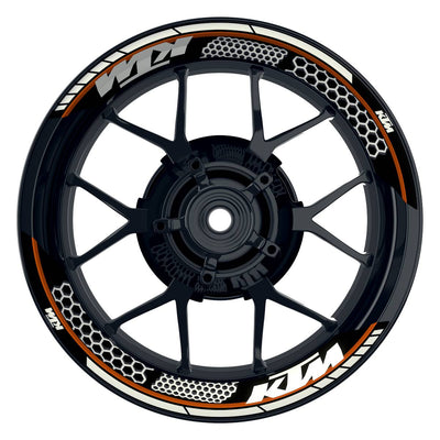 Felgenaufkleber KTM geteilt Hexagon